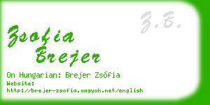 zsofia brejer business card