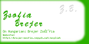 zsofia brejer business card